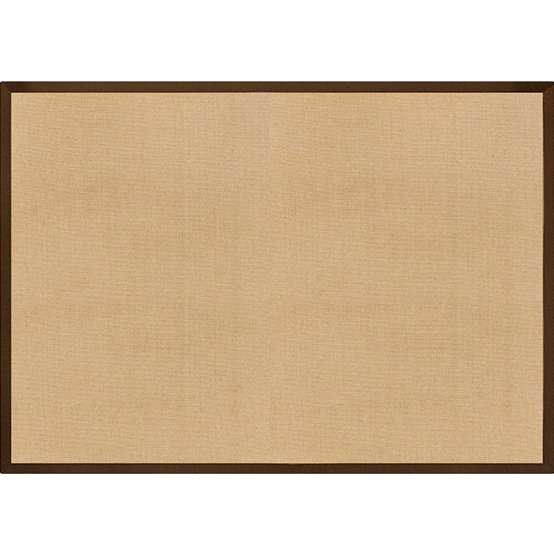 Lisslune | Brown Solid Rug Jute Rustic Rug Washable Non-Slip Pet-Friendly Area Rug for the Living Room