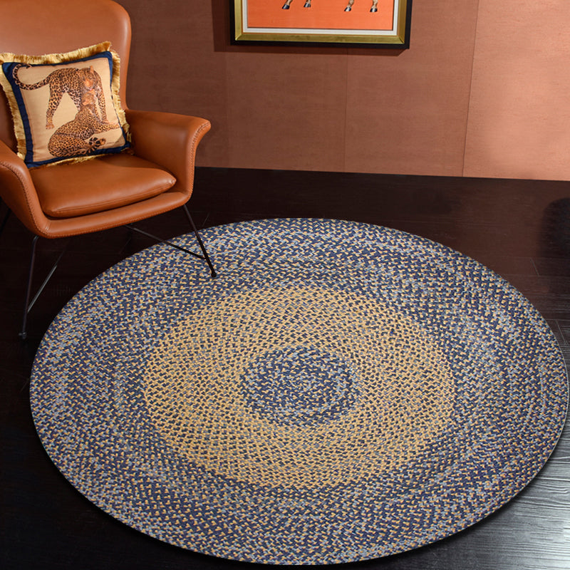Lisslune | Stylish Country Rug Gray Circle Pattern Rug Pet Friendly Non-Slip Washable Rug for Decoration