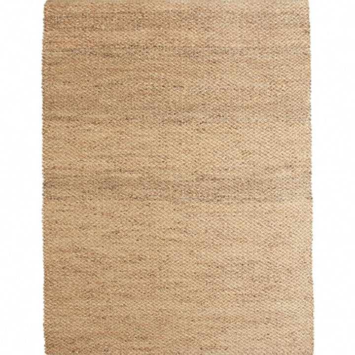 Lisslune | Brown simple rug jute rural rug washable non-slip pet-friendly rug for the living room