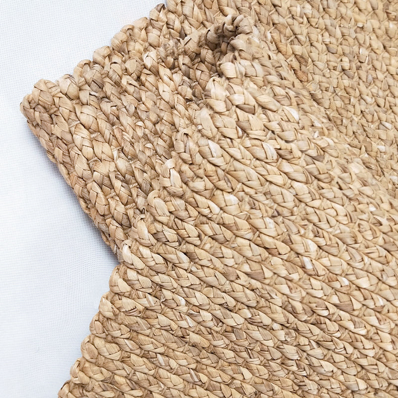 Lisslune | Brown simple rug jute rural rug washable non-slip pet-friendly rug for the living room