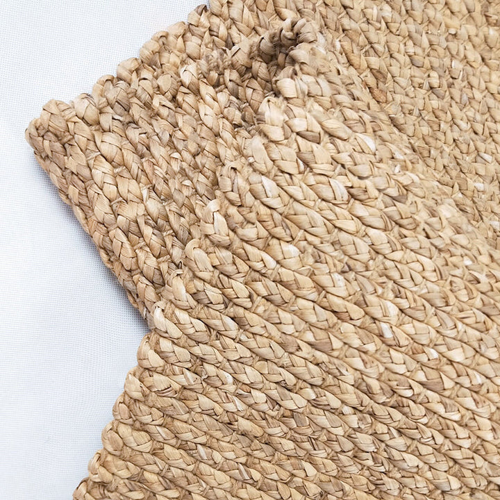 Lisslune | Brown simple rug jute rural rug washable non-slip pet-friendly rug for the living room