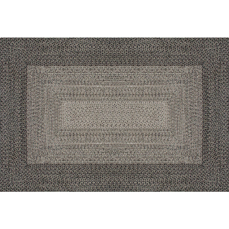 Lisslune | Country Geometric Pattern Area Rug Gray and Black Polypropylene Rug Non-Slip Backing Washable Pet-Friendly Carpet for Home