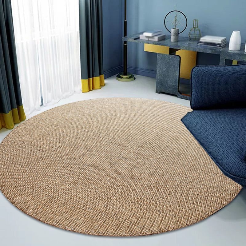 Lisslune | Brown Carpet for Living Room Rustic Solid Color Carpet Sisal Non-Slip Back Washable Pet-Friendly Area Rug