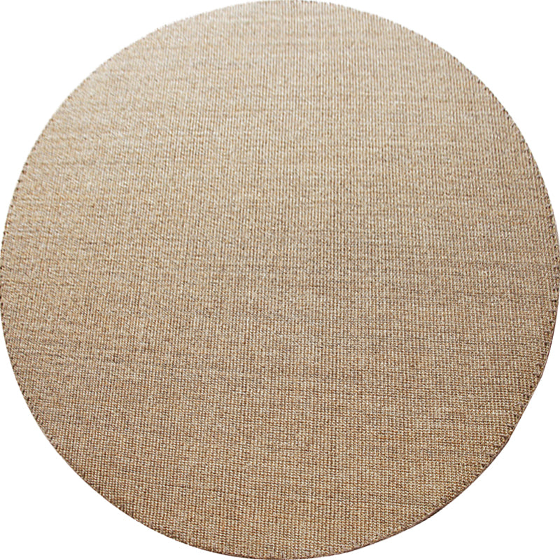 Lisslune | Brown Carpet for Living Room Rustic Solid Color Carpet Sisal Non-Slip Back Washable Pet-Friendly Area Rug