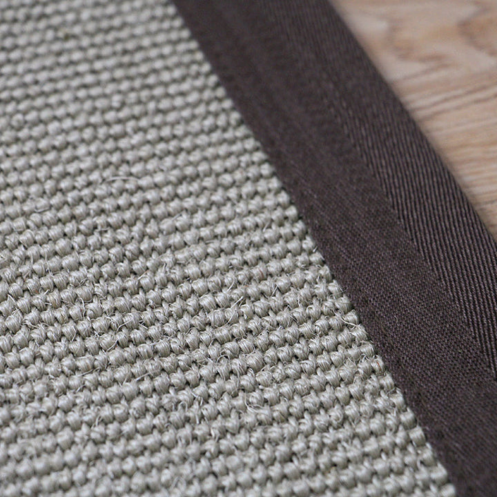 Lisslune | Rural Solid Color Carpet Gray Jute Carpet Washable Pet Friendly Non-Slip Back Area Rug for Living Room