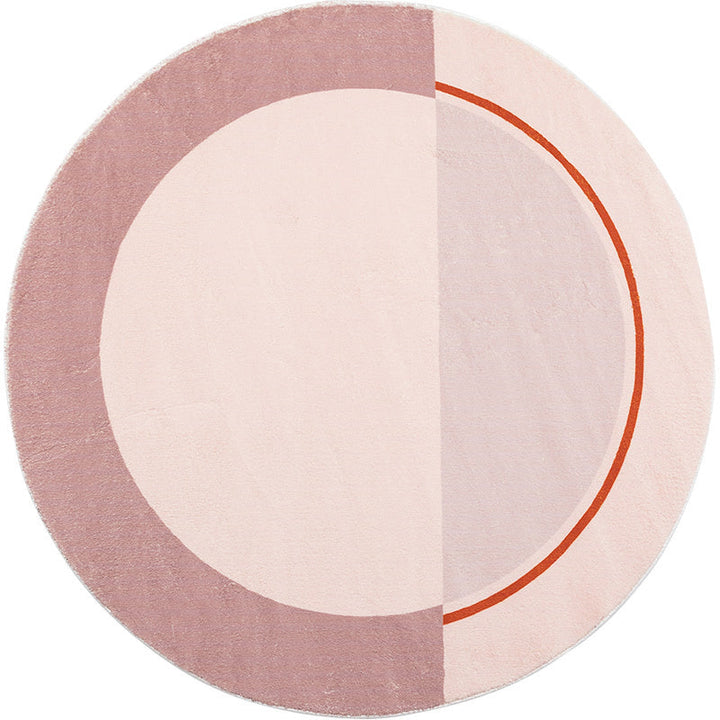 Lisslune | Creative Abstract Carpet Red and Pink Modernism Carpet Polyester Pet Friendly Washable Non-Slip Area Rug for Bedroom