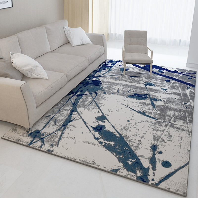 Lisslune | Multicolor Abstract Carpet Polyester Industrial Carpet Pet Friendly Washable Non-Slip Rug for Living Room