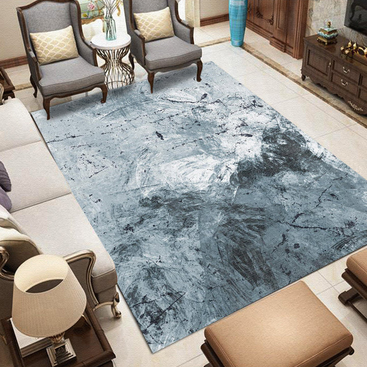 Lisslune | Multicolor Living Room Rug Industrial Watercolor Abstract Pattern Rug Polyester Washable Non-Slip Backing Pet-Friendly Rug
