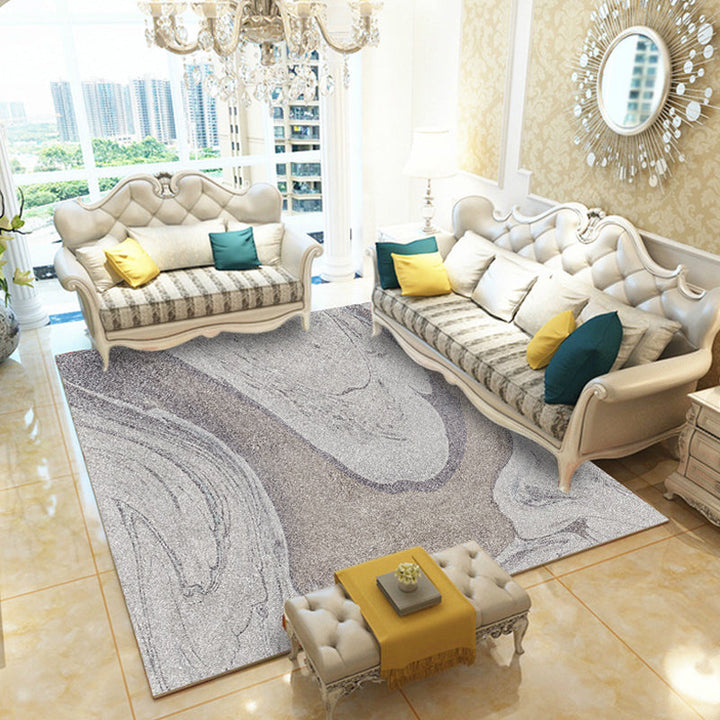 Lisslune | Multicolor Living Room Rug Industrial Watercolor Abstract Pattern Rug Polyester Washable Non-Slip Backing Pet-Friendly Rug