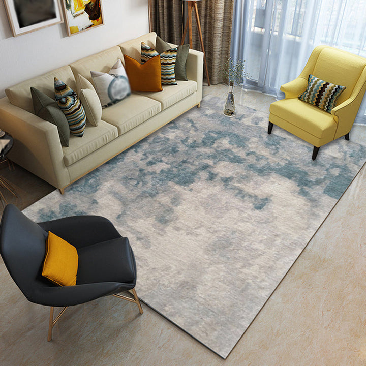 Lisslune | Industrial Abstract Rug Multicolor Polyester Rug Non-Slip Pet-Friendly Washable Rug for the Living Room