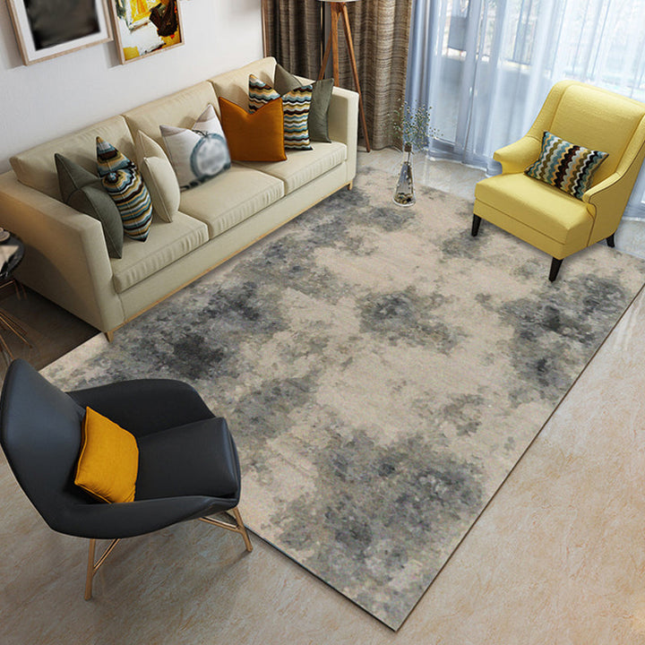 Lisslune | Industrial Abstract Rug Multicolor Polyester Rug Non-Slip Pet-Friendly Washable Rug for the Living Room