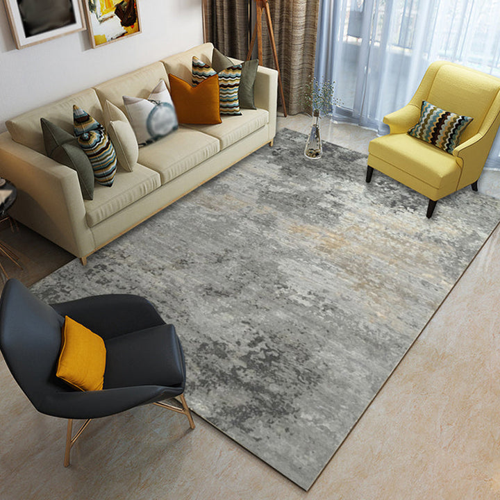 Lisslune | Industrial Abstract Rug Multicolor Polyester Rug Non-Slip Pet-Friendly Washable Rug for the Living Room