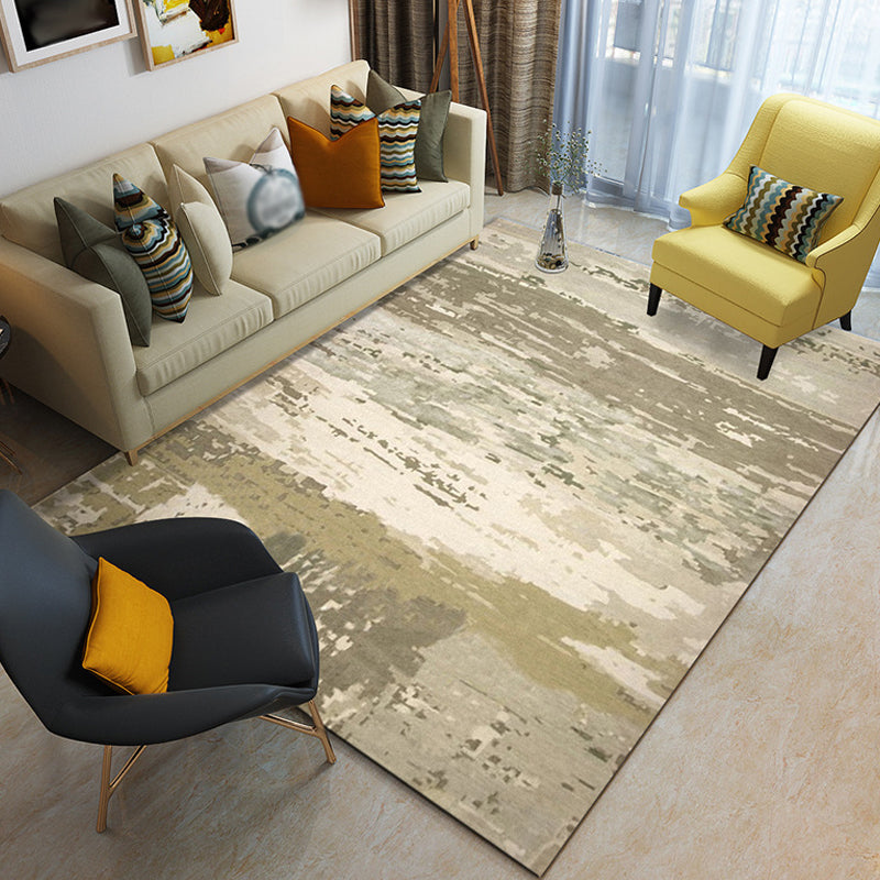 Lisslune | Unique Abstract Carpet Multicolor Industrial Carpet Polyester Pet Friendly Washable Non-Slip Area Rug for Living Room