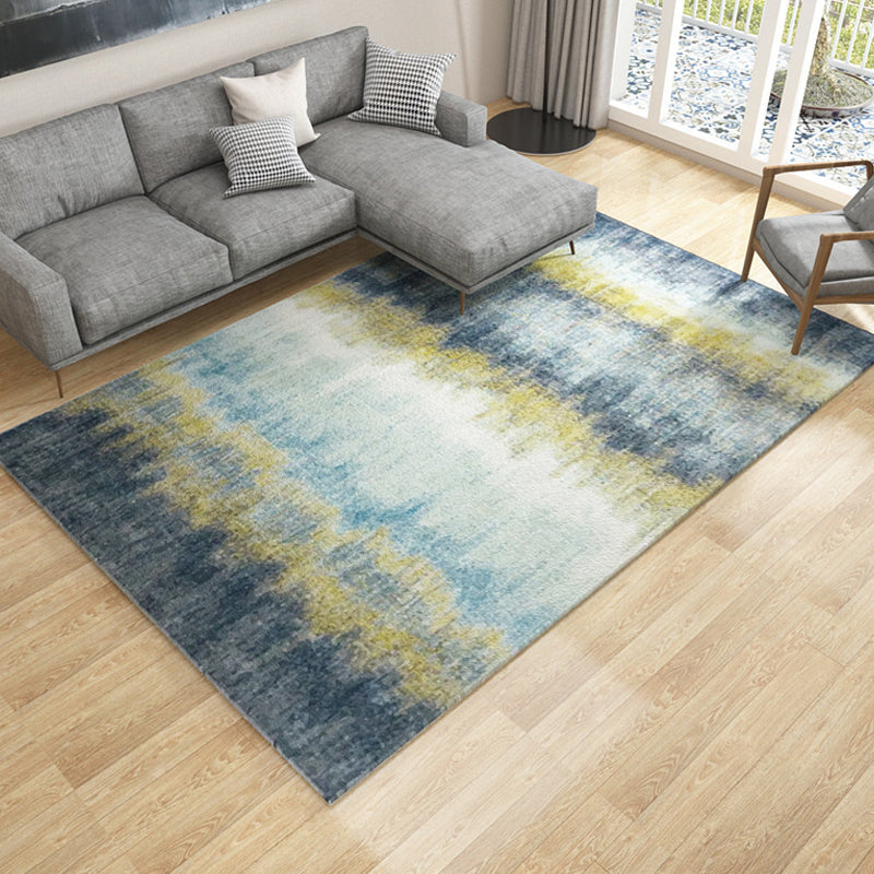 Lisslune | Unique Abstract Carpet Multicolor Industrial Carpet Polyester Pet Friendly Washable Non-Slip Area Rug for Living Room