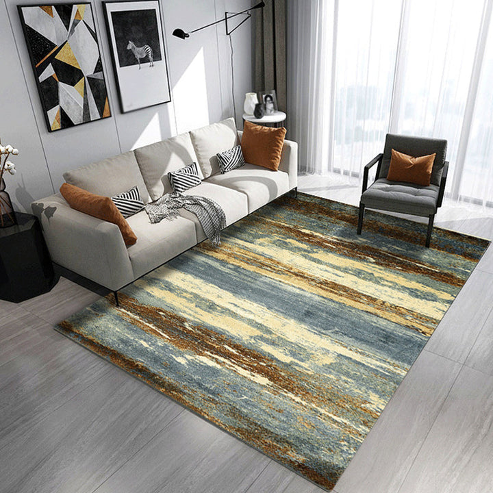 Lisslune | Multicolor Abstract Carpet Polyester Industrial Carpet Pet Friendly Washable Non-Slip Carpet for Bedroom