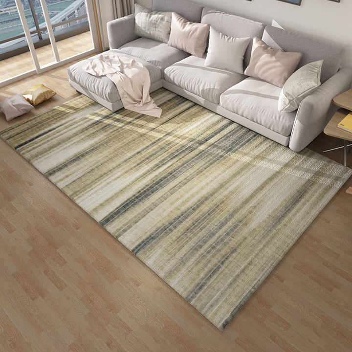 Lisslune | Multicolor Abstract Carpet Polyester Industrial Carpet Pet Friendly Washable Non-Slip Rug for Living Room