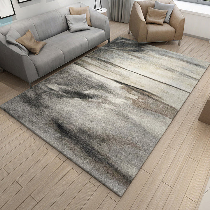 Lisslune | Multicolor Abstract Carpet Polyester Industrial Carpet Pet Friendly Washable Non-Slip Rug for Living Room