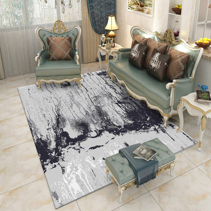 Lisslune | Industrial Color Block Carpet Multicolor Polyester Carpet Anti-slip Pet Friendly Washable Area Carpet for Bedroom