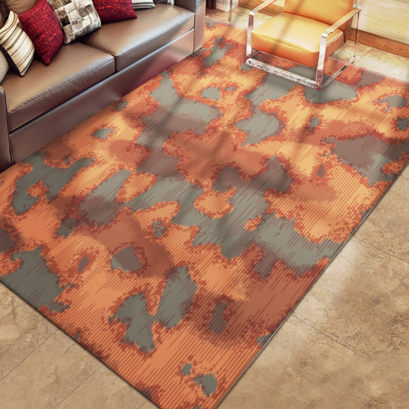 Lisslune | Multicolor Abstract Striped Pattern Carpet Polyester Industrial Carpet Pet Friendly Washable Non-Slip Rug for Living Room