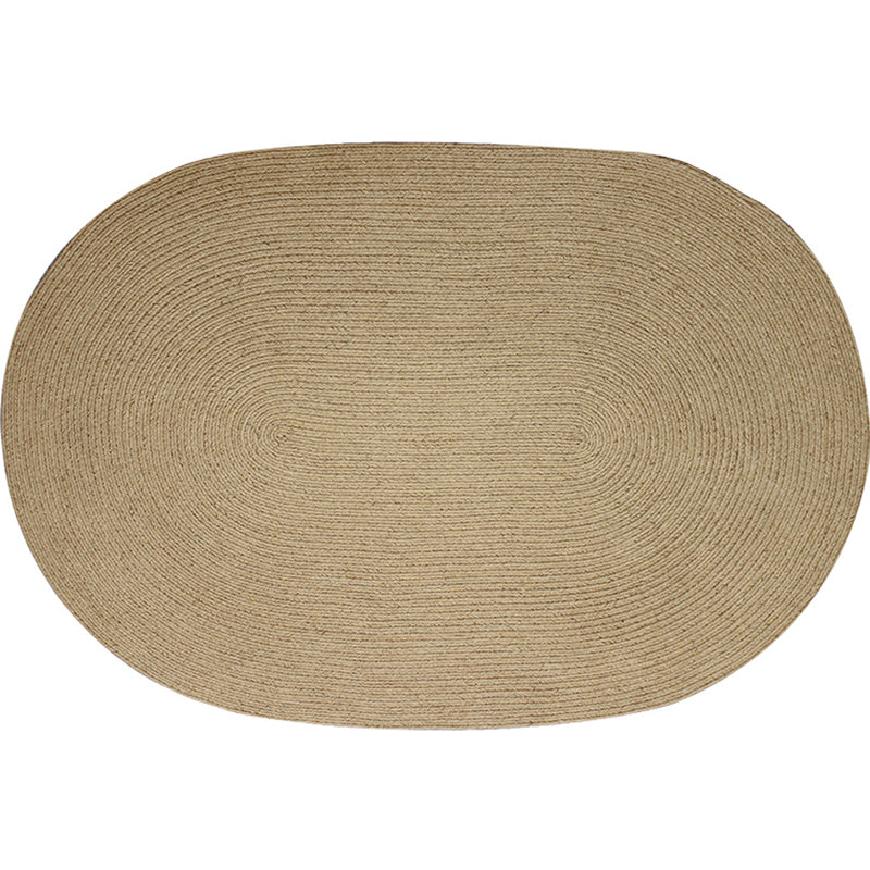 Lisslune | Brown Solid Color Rug Sisal Country Rug Pet Friendly Washable Non-Slip Rug for Bedroom