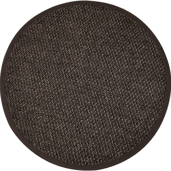 Lisslune | Country Solid Color Area Rug Black Jute Rug Non-Slip Pet Friendly Washable Area Rug for Study