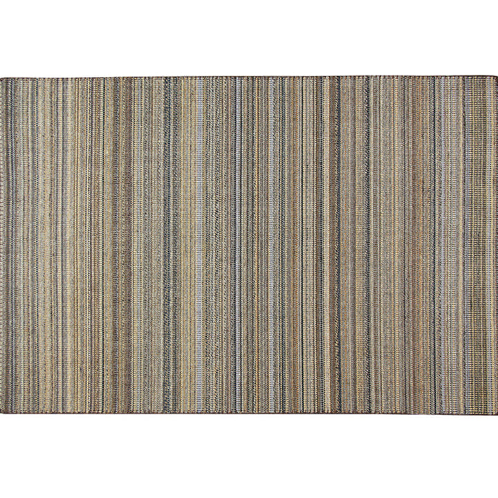 Lisslune | Outskirts Striped Pattern Carpet Brown Jute Carpet Non-Slip Pet Friendly Washable Area Rug for Study