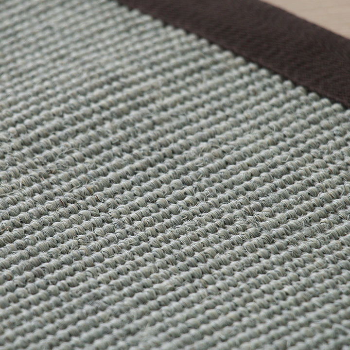 Lisslune | Gray Living Room Rug Rustic Solid Rug Sisal Washable Non-Slip Backing Pet-Friendly Rug