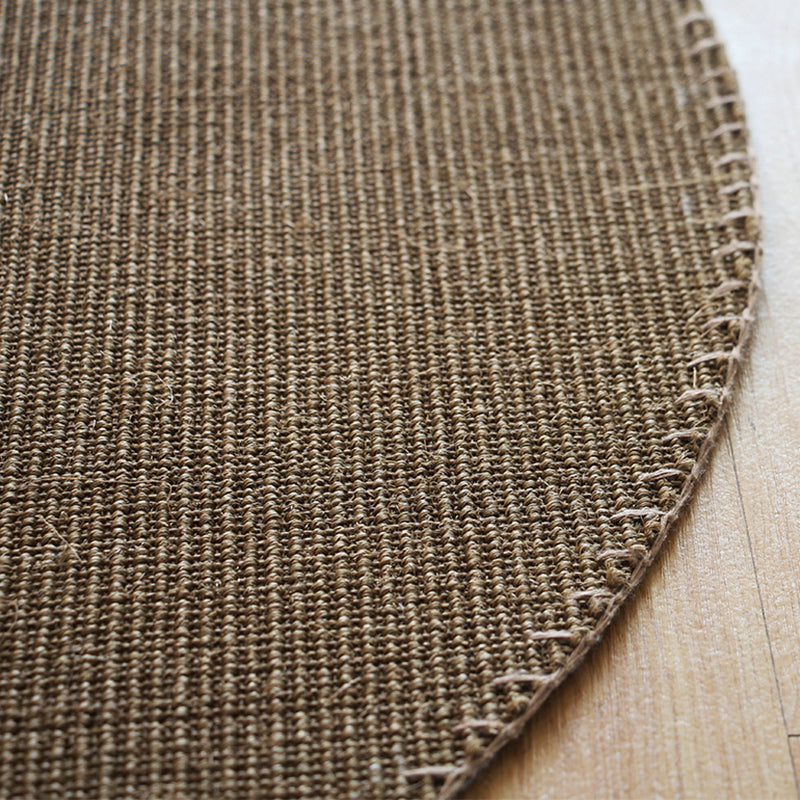 Lisslune | Brown Living Room Rug Rustic Solid Color Rug Sisal Washable Non-Slip Back Pet-Friendly Rug