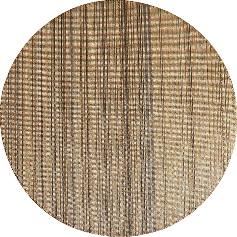 Lisslune | Outskirts Striped Pattern Carpet Brown Jute Carpet Non-Slip Pet Friendly Washable Area Rug for Study