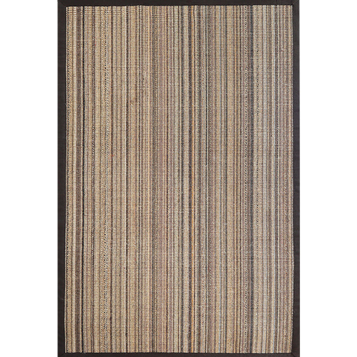 Lisslune | Brown Striped Pattern Rug Sisal Rustic Rug Pet Friendly Washable Non-Slip Rug for the Bedroom