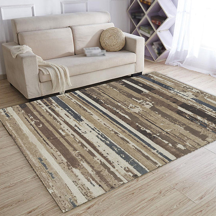 Lisslune | Multicolor Abstract Carpet Polyester Industrial Carpet Pet Friendly Washable Non-Slip Rug for Living Room