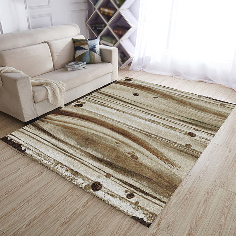 Lisslune | Multicolor Living Room Rug Industrial Abstract Rug Polyester Washable Non-Slip Back Pet-Friendly Rug