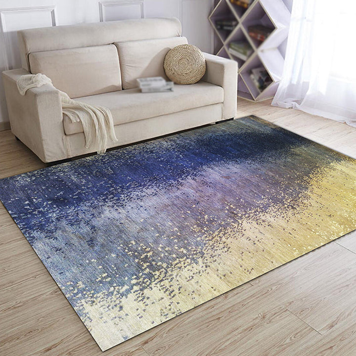 Lisslune | Fancy Abstract Rug Multicolor Industrial Rug Polyester Pet Friendly Washable Non-Slip Rug for the Bedroom