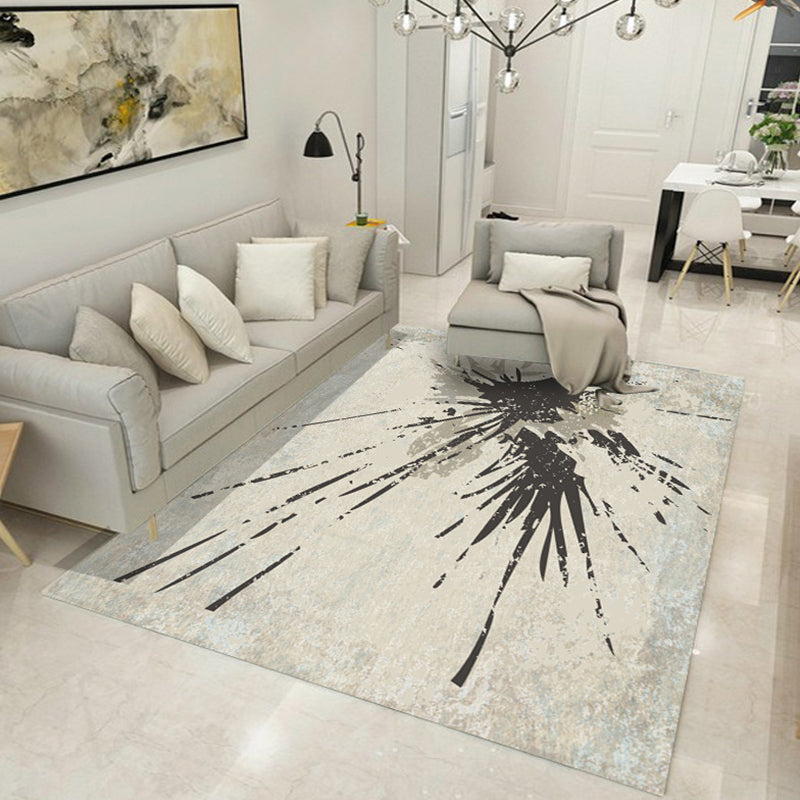 Lisslune | Stylish Abstract Geometric Patterns Carpet Multicolor Industrial Carpet Polyester Pet Friendly Washable Non-Slip Rug for Bedroom