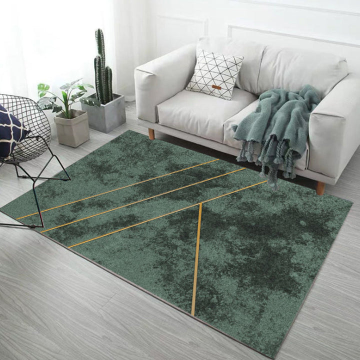 Lisslune | Stylish Abstract Geometric Patterns Carpet Multicolor Industrial Carpet Polyester Pet Friendly Washable Non-Slip Rug for Bedroom