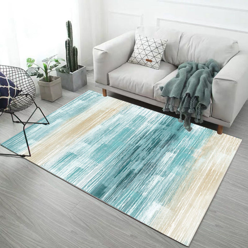 Lisslune | Multicolor Abstract Carpet Polyester Industrial Carpet Pet Friendly Washable Non-Slip Rug for Living Room