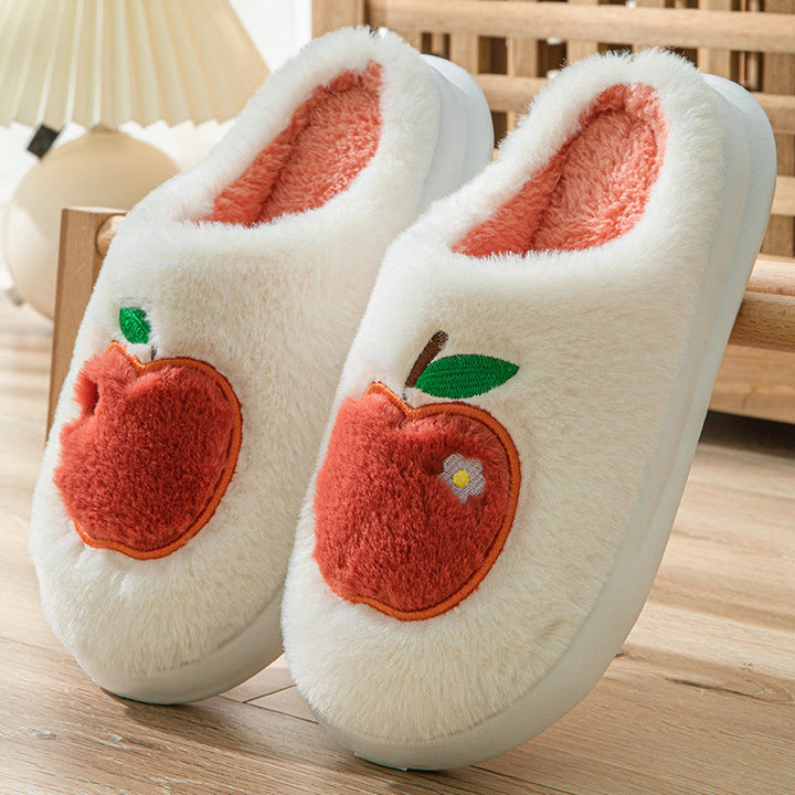 Lisslune | Cotton Slippers For Women Autumn And Winter Indoor Warm And Cute Home Slippers Nonslip Fuzzy Plush Shoes