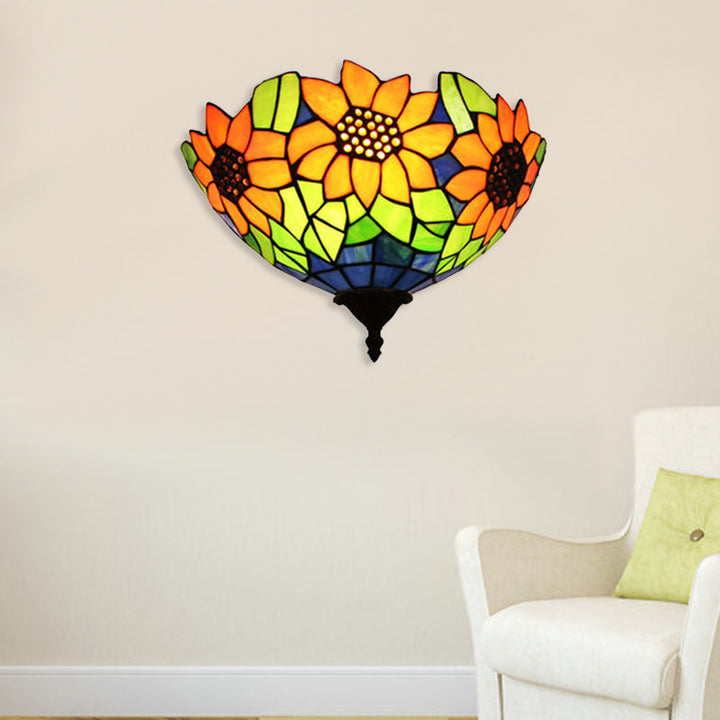 Lisslune | Sunflower Wall Mount Lighting Lodge Style 1 Head Wall Sconces Lighting for Hallway