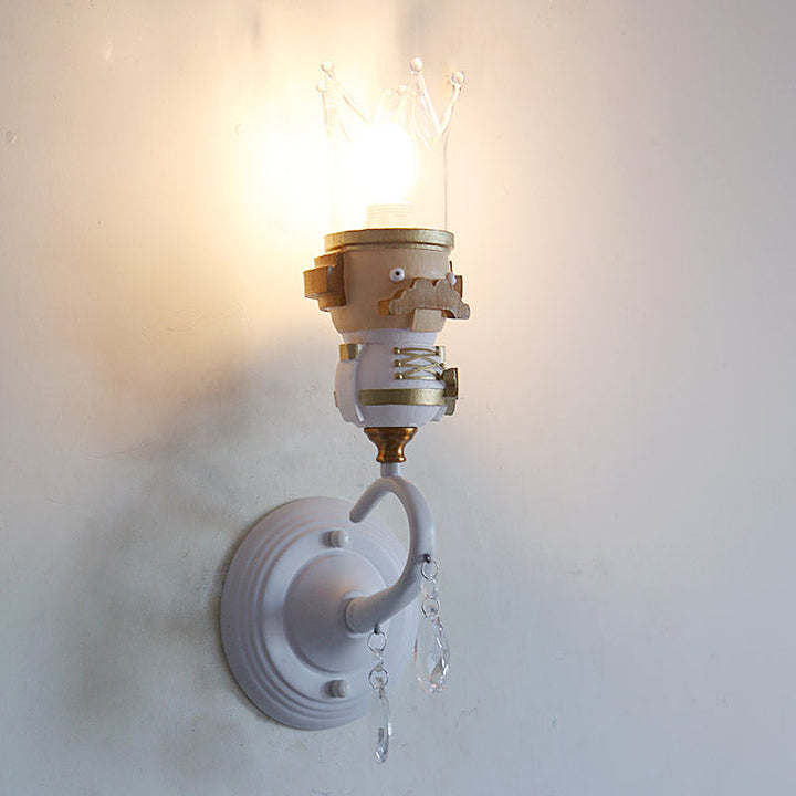 Skørter | Metallic Candle Wall Light with Elephant Foyer 1 Light Animal Wall Light in White Finish