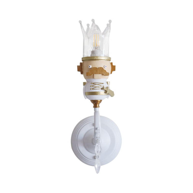 Skørter | Metallic Candle Wall Light with Elephant Foyer 1 Light Animal Wall Light in White Finish