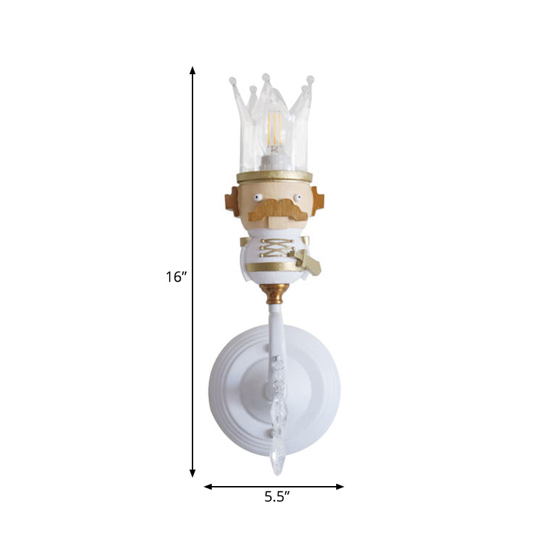 Skørter | Metallic Candle Wall Light with Elephant Foyer 1 Light Animal Wall Light in White Finish