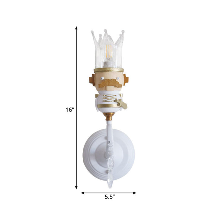 Skørter | Metallic Candle Wall Light with Elephant Foyer 1 Light Animal Wall Light in White Finish