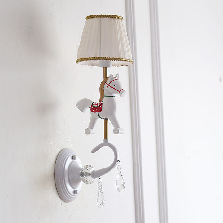 Skørter | Metallic Candle Wall Light with Elephant Foyer 1 Light Animal Wall Light in White Finish