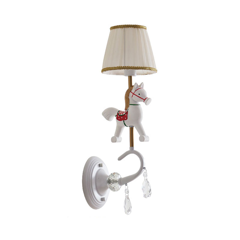 Skørter | Metallic Candle Wall Light with Elephant Foyer 1 Light Animal Wall Light in White Finish