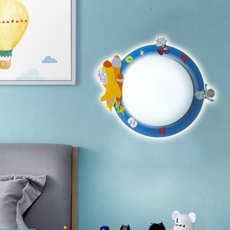 Skørter | Slim Panel Nursing Room Wall Lamp Acrylic Modern Cartoon LED Wall Lamp Light