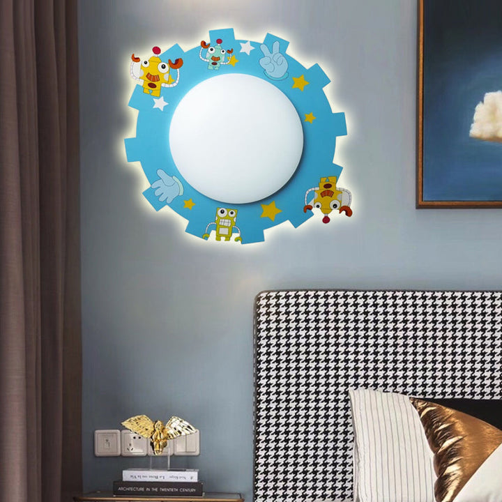 Skørter | Slim Panel Nursing Room Wall Lamp Acrylic Modern Cartoon LED Wall Lamp Light