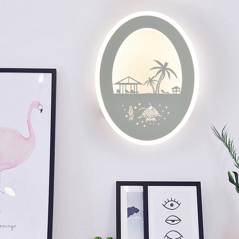 Skørter | Living Room Restaurant Wall Lamp Acrylic Nordic Style Sconce in White Finish