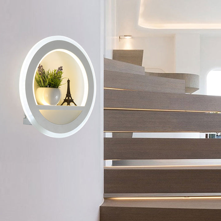 Skørter | Living Room Restaurant Wall Lamp Acrylic Nordic Style Sconce in White Finish