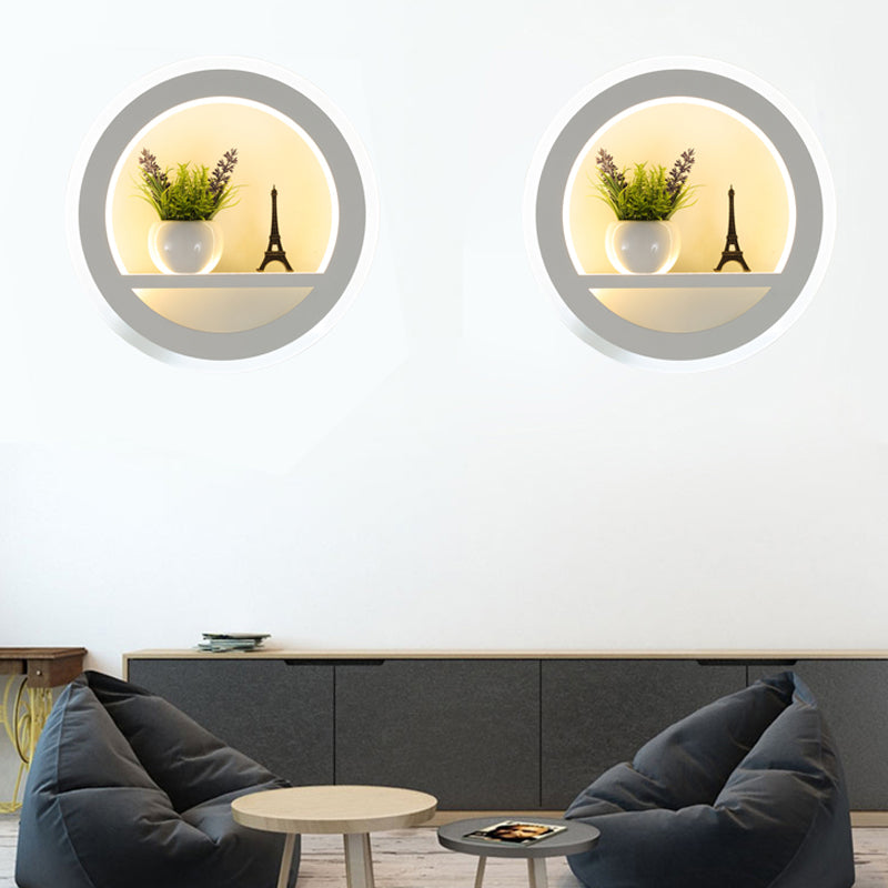 Skørter | Living Room Restaurant Wall Lamp Acrylic Nordic Style Sconce in White Finish