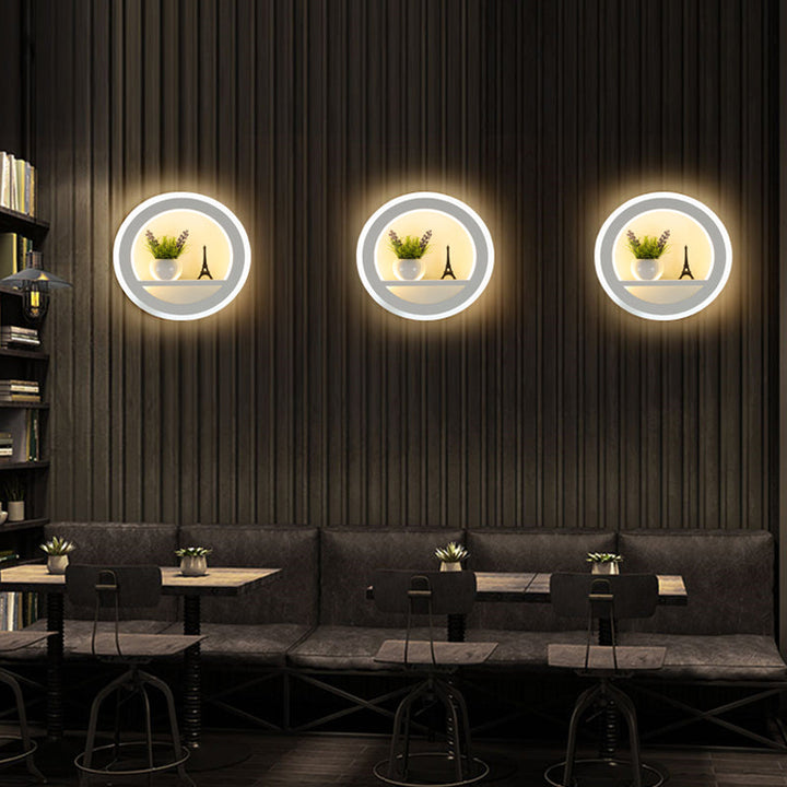 Skørter | Living Room Restaurant Wall Lamp Acrylic Nordic Style Sconce in White Finish